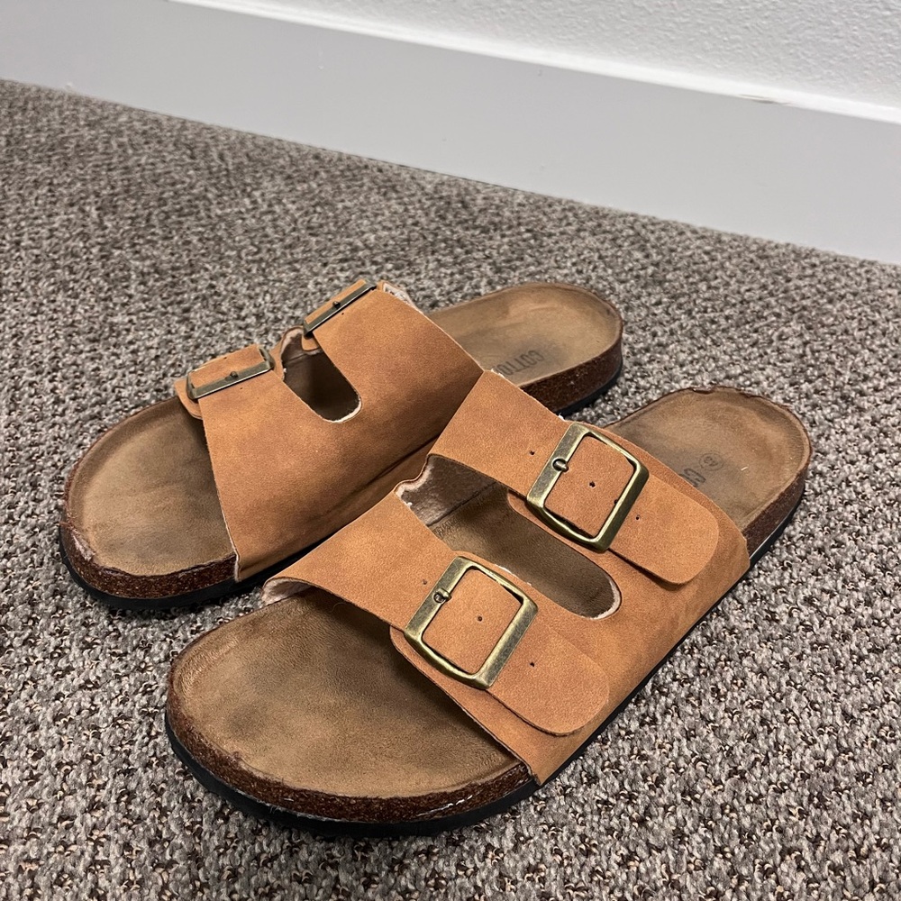 Birkenstock Tan Suede Sandals